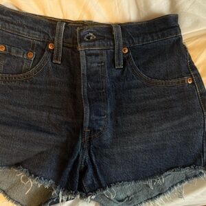 Levi's Dark Blue Jean Shorts